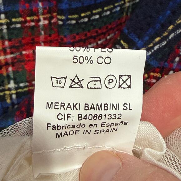 Irpa Lyra Girls Red Tartan Plaid Classic Dress 10Y New - Picture 8 of 8